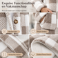 Warme Geruite Teddy Jas met Capuchon, Knoopsluiting en Zakken