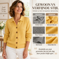 Elegante Gebreide Cardigan met Kraag en Knoopsluiting