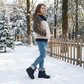 Warme Winterlaarzen met Bontvoering en Vetersluiting