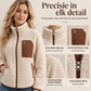 Zachte teddy jas met ritssluiting voor dames