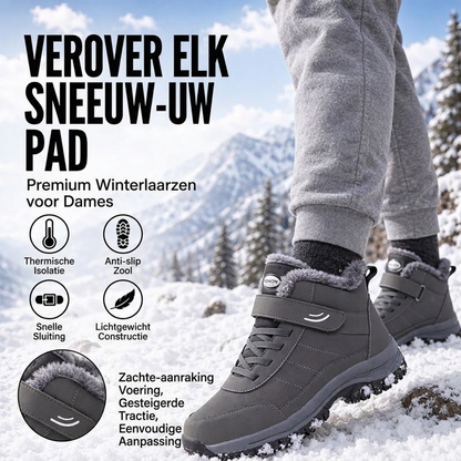 Warme Winterlaarzen met Bontvoering, Klittenbandsluiting en Antislipzool