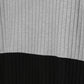 Gebreide hoodie met halve rits en colourblock design