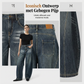 Wijde high-waist jeans met vintage wassing