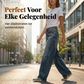 Wijde high-waist jeans met vintage wassing