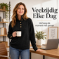 Gebreide trui met opstaande kraag en knoopdetails
