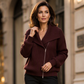 Chique damesvest met asymmetrische rits