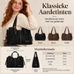 Ruime Dames Shopper met Matte Afwerking en Contrasterende Stiksels