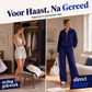 Tweedelige loungeset met halve rits en wijde broek