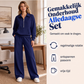 Tweedelige loungeset met halve rits en wijde broek