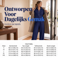 Tweedelige loungeset met halve rits en wijde broek