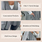 Oversized Gebreid Trui-Vest met V-Hals en Zijzakken