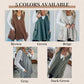 Oversized Gebreid Trui-Vest met V-Hals en Zijzakken