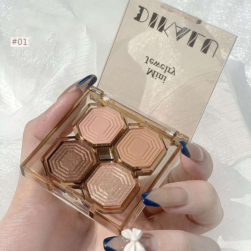 【🎉Vásároljon többet,  többet ingyen】Pearl matt szemhéjfesték quad, a szemsmink 24 órán át tartása