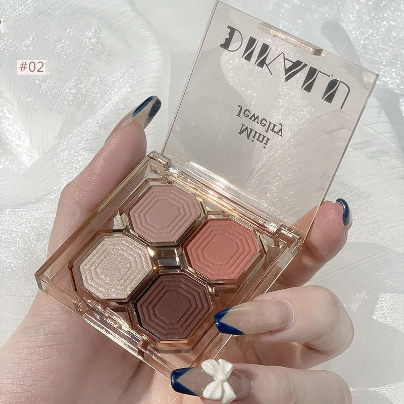 【🎉Vásároljon többet,  többet ingyen】Pearl matt szemhéjfesték quad, a szemsmink 24 órán át tartása