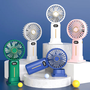 Újratölthető hordozható csendes digitális kijelzős kézi ventilátor❄
