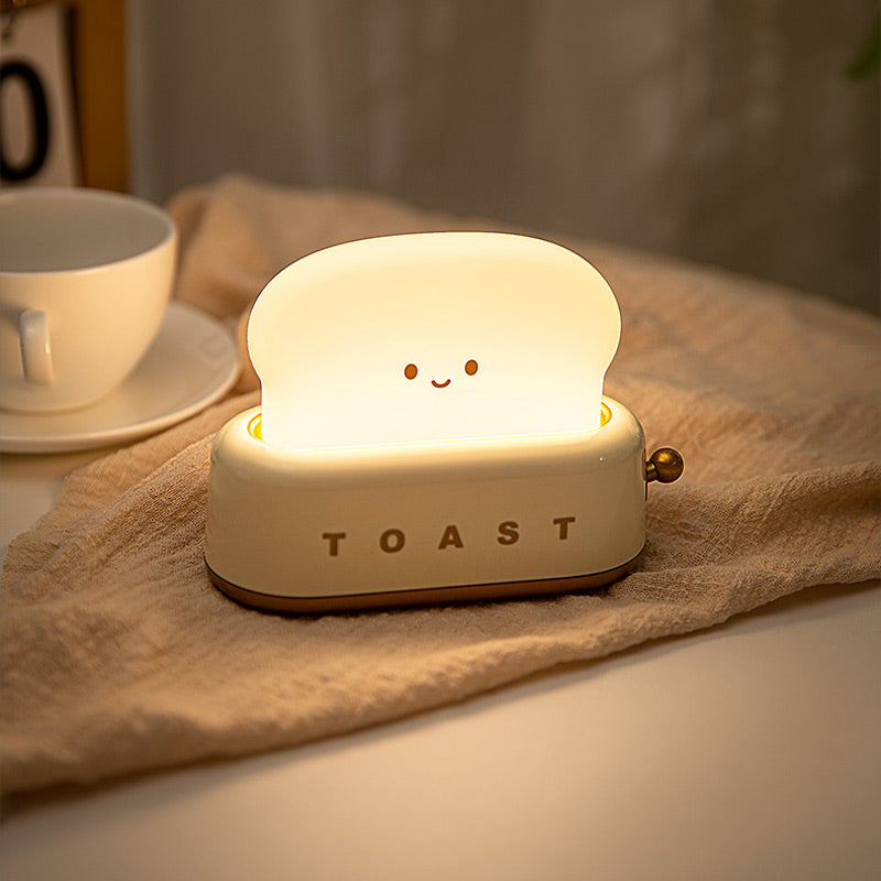 Cute Desk Decor Toaster Night Lamp