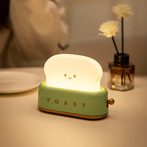 Cute Desk Decor Toaster Night Lamp