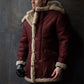 férfi vintage kapucnis szarvasbőr bunda szőrme kabát