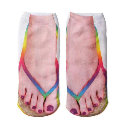 Trendi manikűr nyomtatott zokni --ideális ajándék